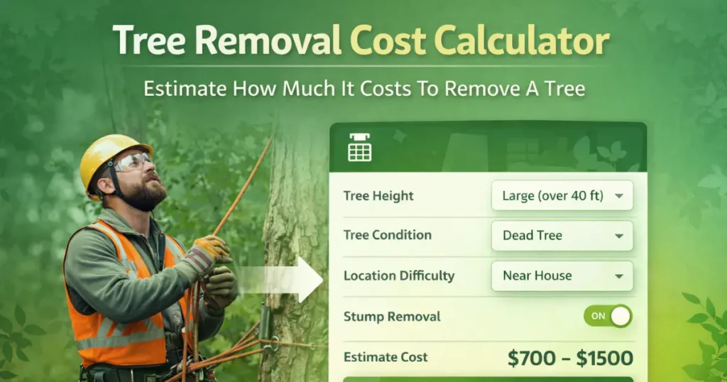 Tree Removal Cost Calculator – Estimate Tree Cutting Costs Fast